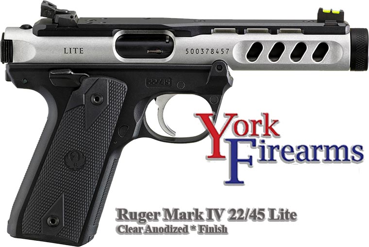 Ruger Mark IV 22/45 Lite Optic Ready RMS Rib Clear Anodized NEW 43949-img-0